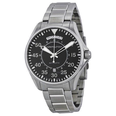 Pilot Day Date Automatic Black Dial Men's Watch